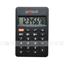 8 chiffres Alimentation en batterie Petite calculatrice portative avec portefeuille noir facultatif (LC395)